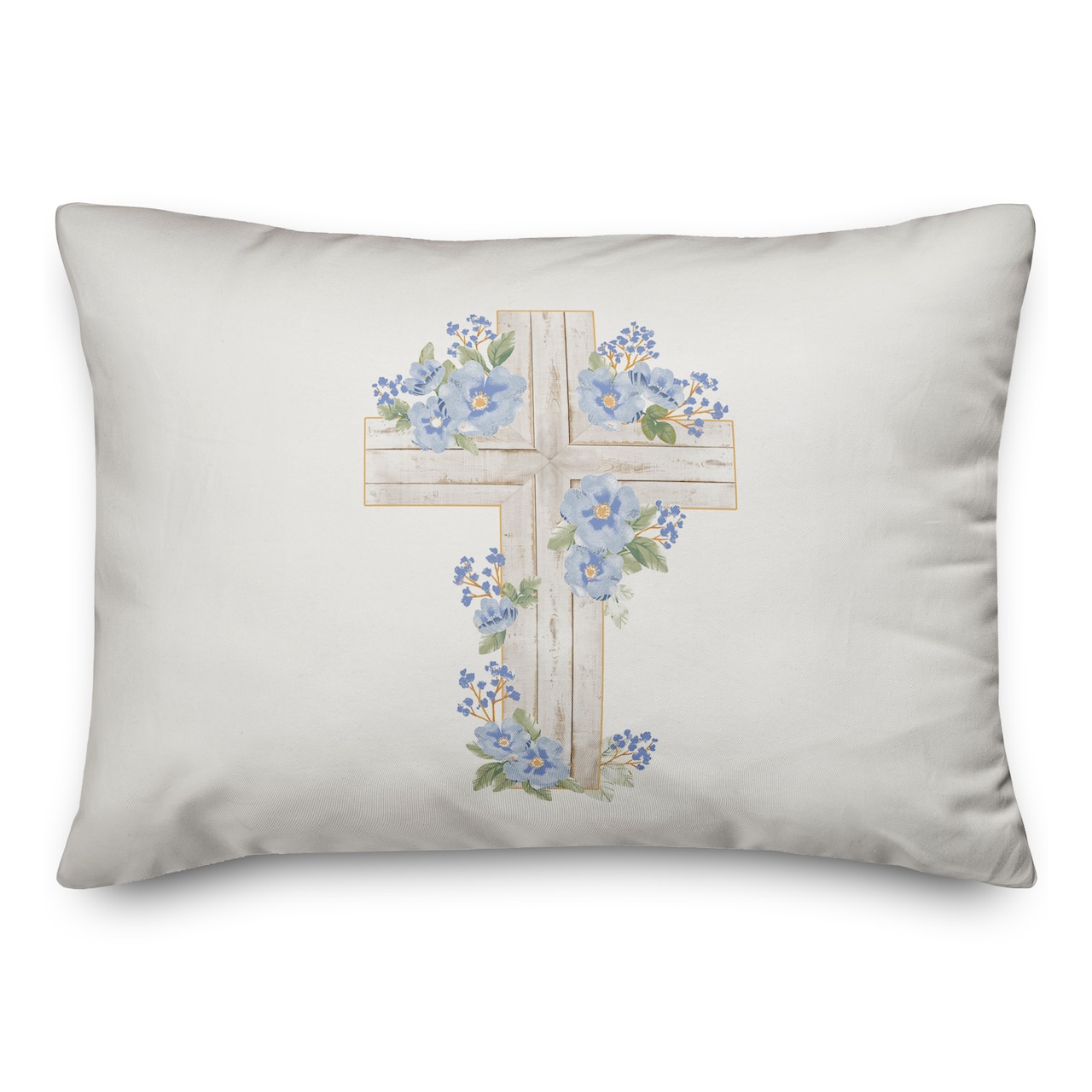 Reformed Rose Easter Cross 14" x 20" Throw Pillow